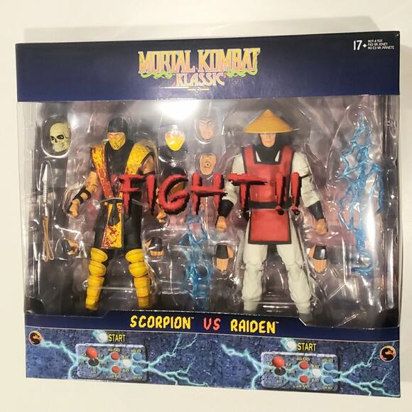 McFarlane Mortal Kombat Klassic SCORPION vs RAIDEN 7" Action Figure Deluxe 2 PK - Picture 1 of 2